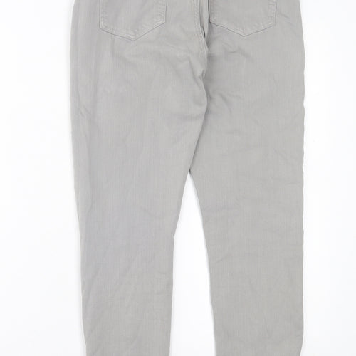 Dunnes Stores Womens Grey Cotton Skinny Jeans Size 12 L26 in Regular Button