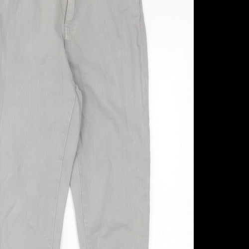 Dunnes Stores Womens Grey Cotton Skinny Jeans Size 12 L26 in Regular Button