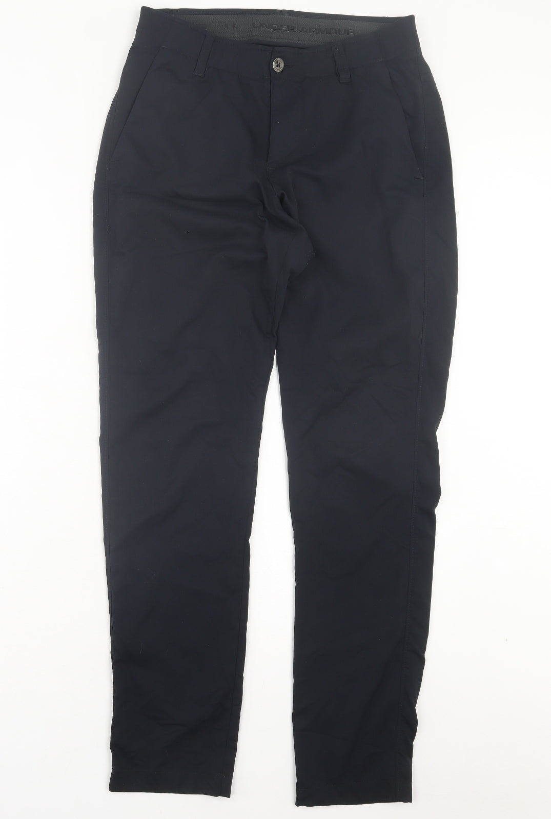 Under armour Mens Black Polyester Trousers Size 30 in L32 in Regular Button