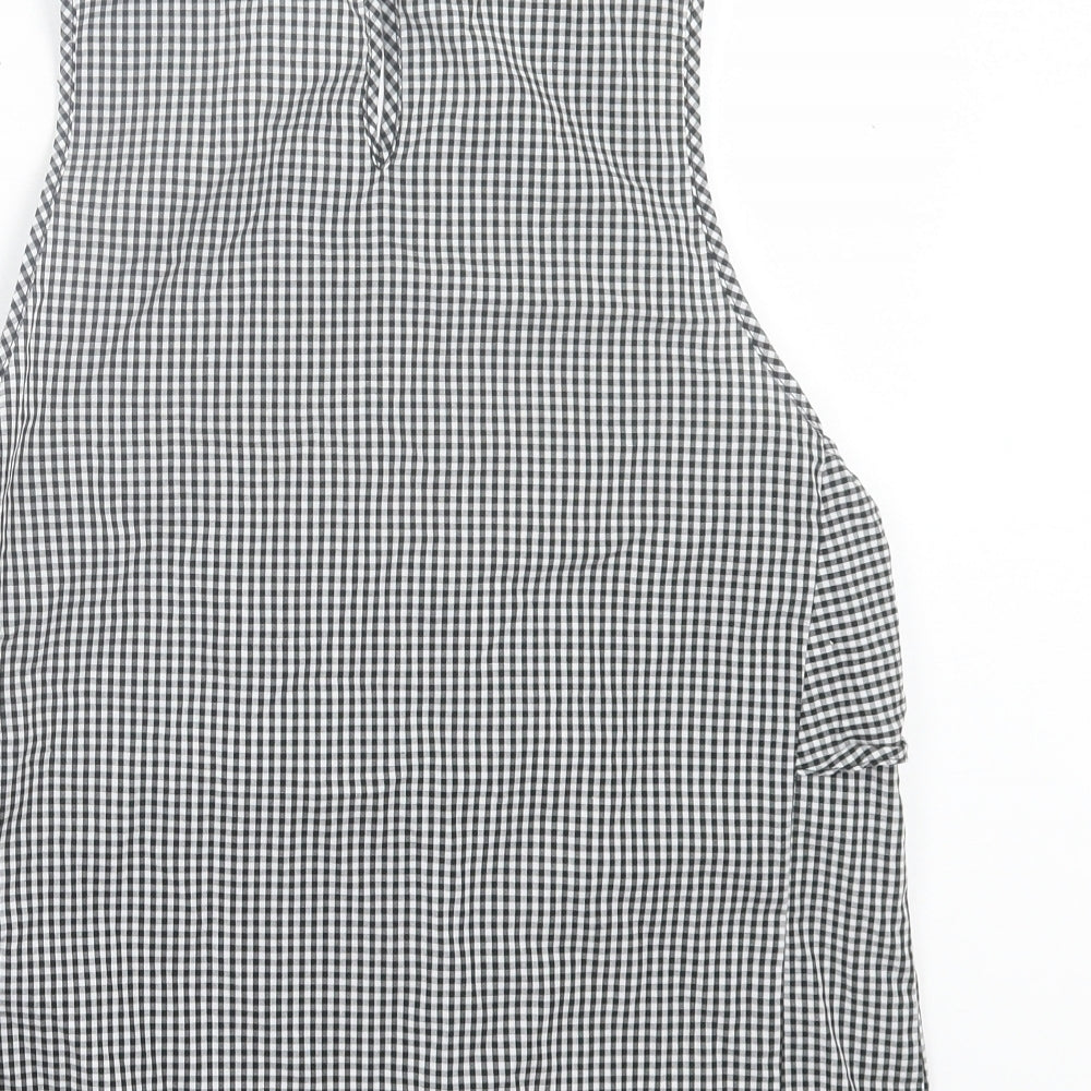 Atmosphere Womens Black Check Cotton Basic Tank Size 12 Crew Neck