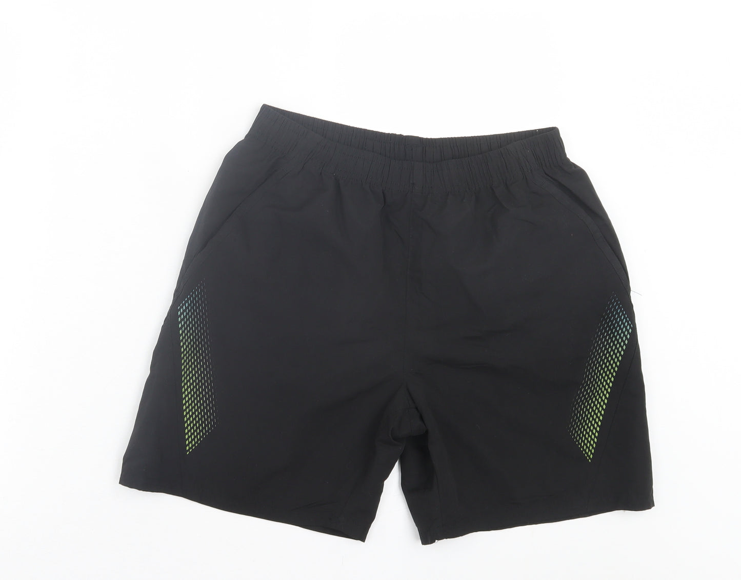Preworn Mens Black Polyester Sweat Shorts Size M L7 in Regular