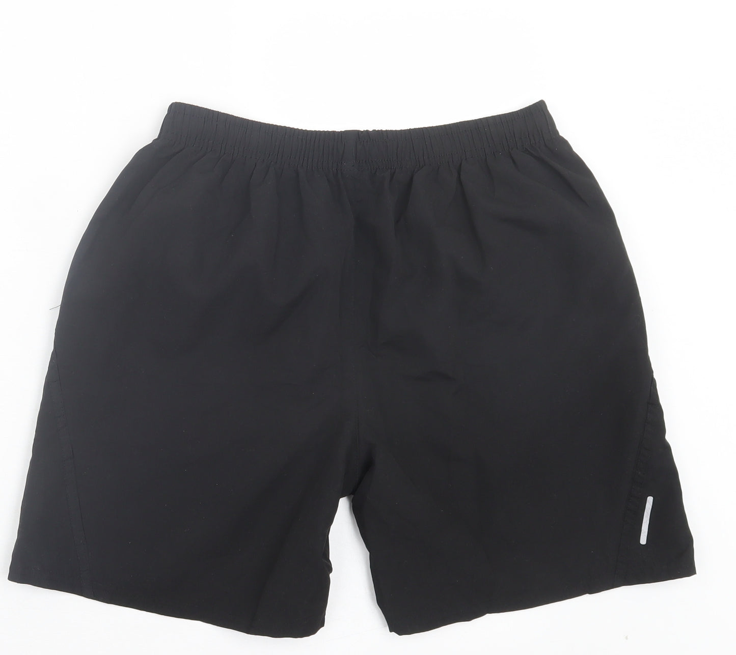 Preworn Mens Black Polyester Sweat Shorts Size M L7 in Regular