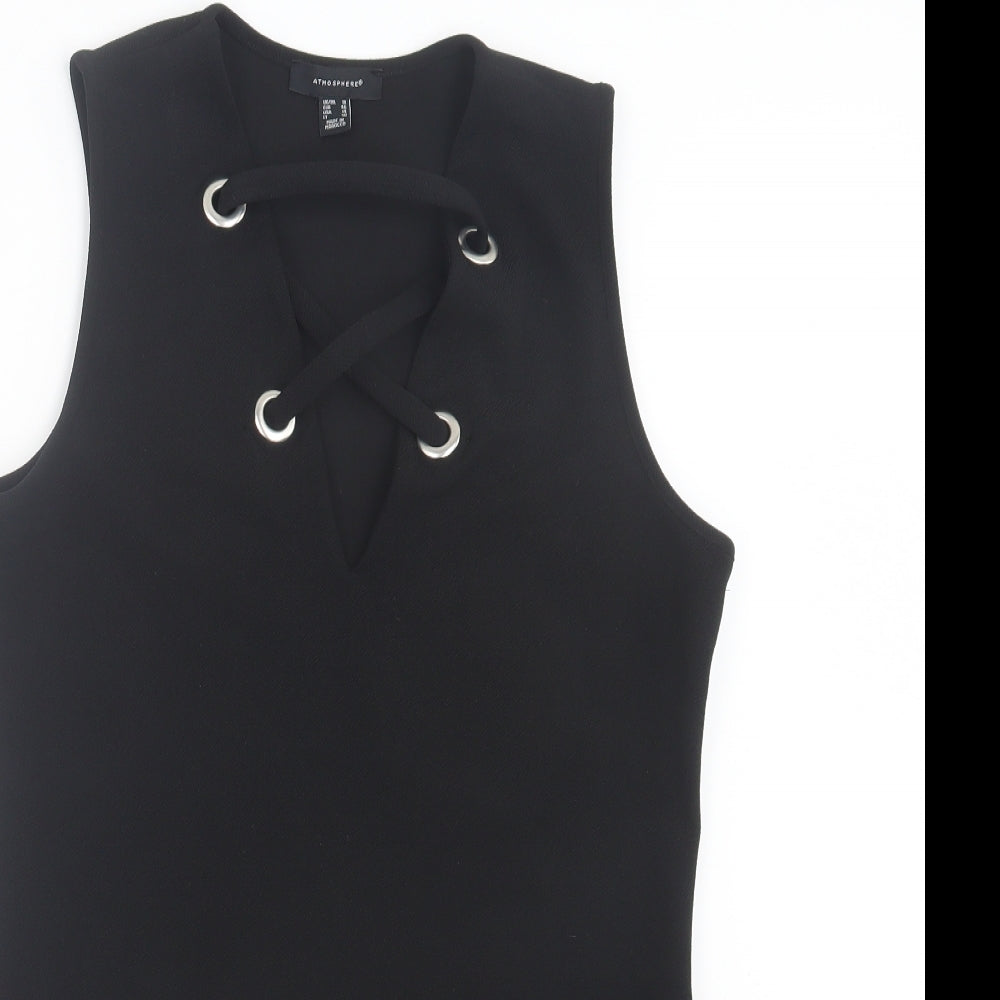 Atmosphere Womens Black Polyester Bodysuit One-Piece Size 18 Snap