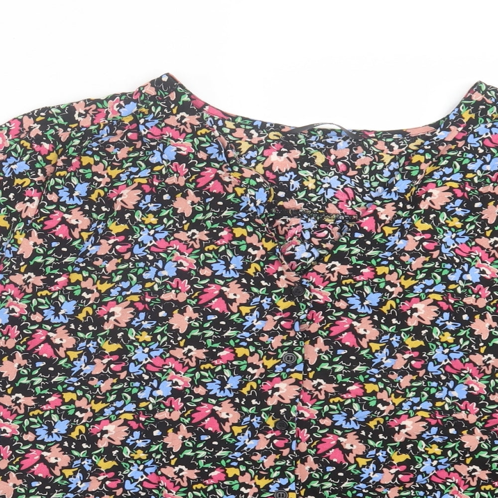 George Womens Multicoloured Floral Viscose Basic Button-Up Size 22 V-Neck - Tie Front
