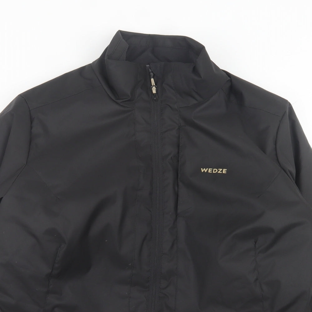 DECATHLON Mens Black Jacket Coat Size L Zip - WEDZE