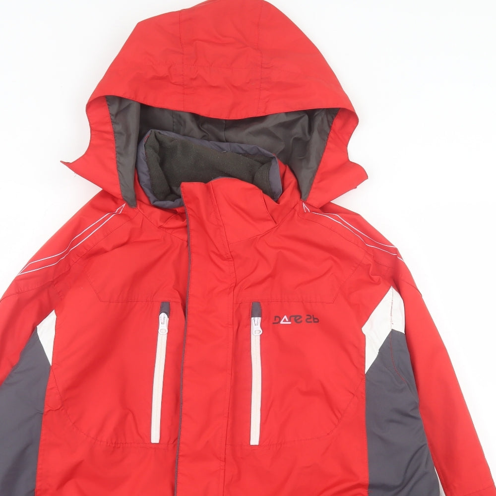 Dare 2B Mens Red Rain Coat Coat Size XL Zip