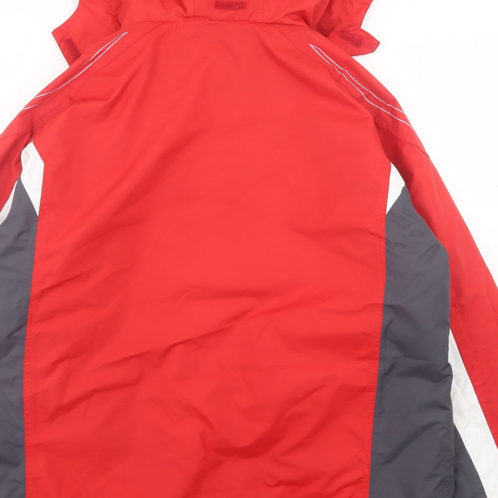Dare 2B Mens Red Rain Coat Coat Size XL Zip
