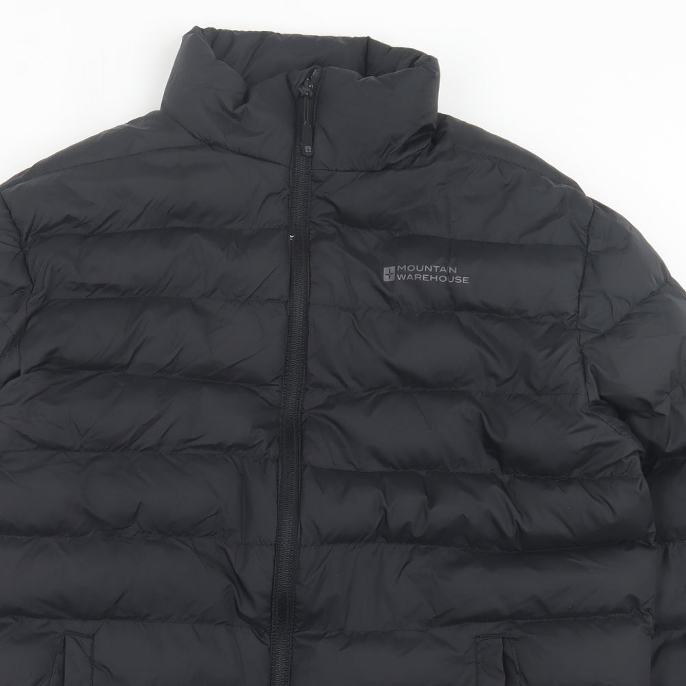 Mountain Warehouse Mens Black Puffer Jacket Jacket Size M Zip