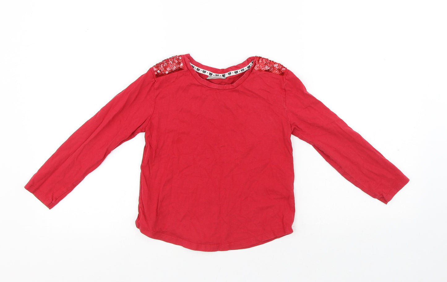I Love Girls Wear Girls Red Cotton Basic T-Shirt Size 8 Years Round Neck