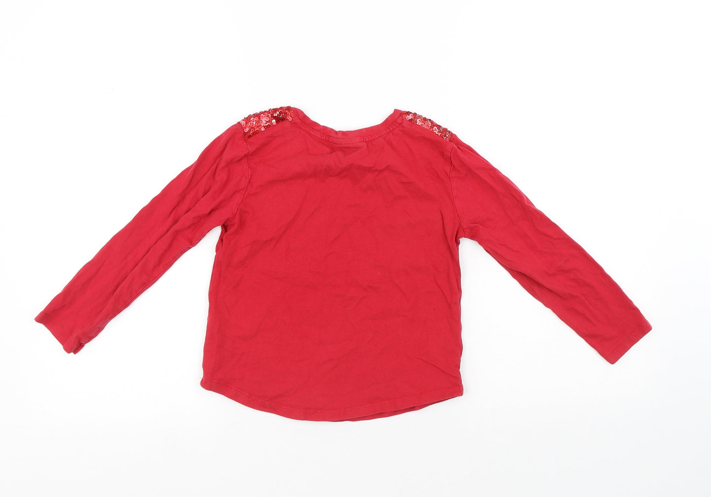 I Love Girls Wear Girls Red Cotton Basic T-Shirt Size 8 Years Round Neck