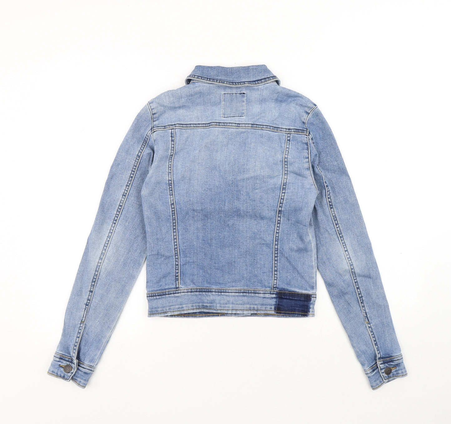 Object Womens Blue Jacket Size 6 Button