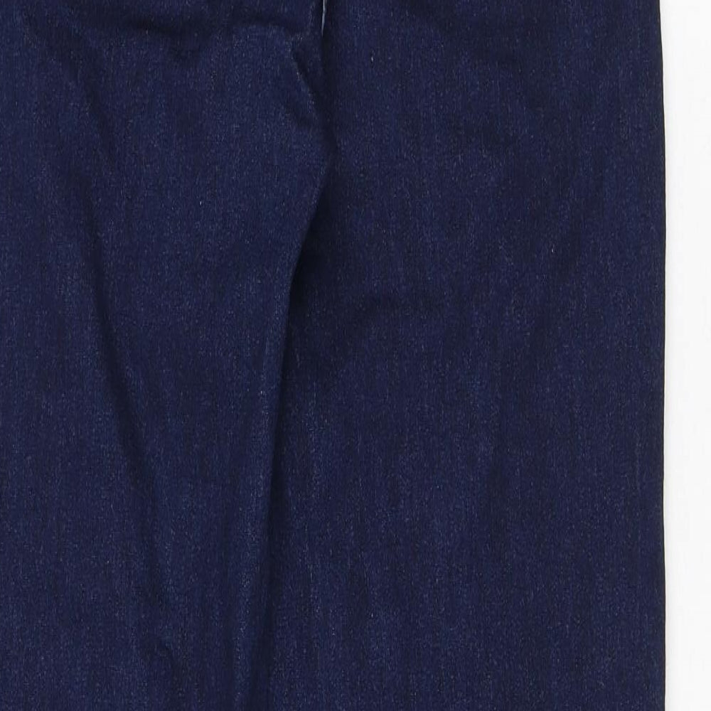 Papaya Womens Blue Cotton Straight Jeans Size 8 L28 in Regular Button