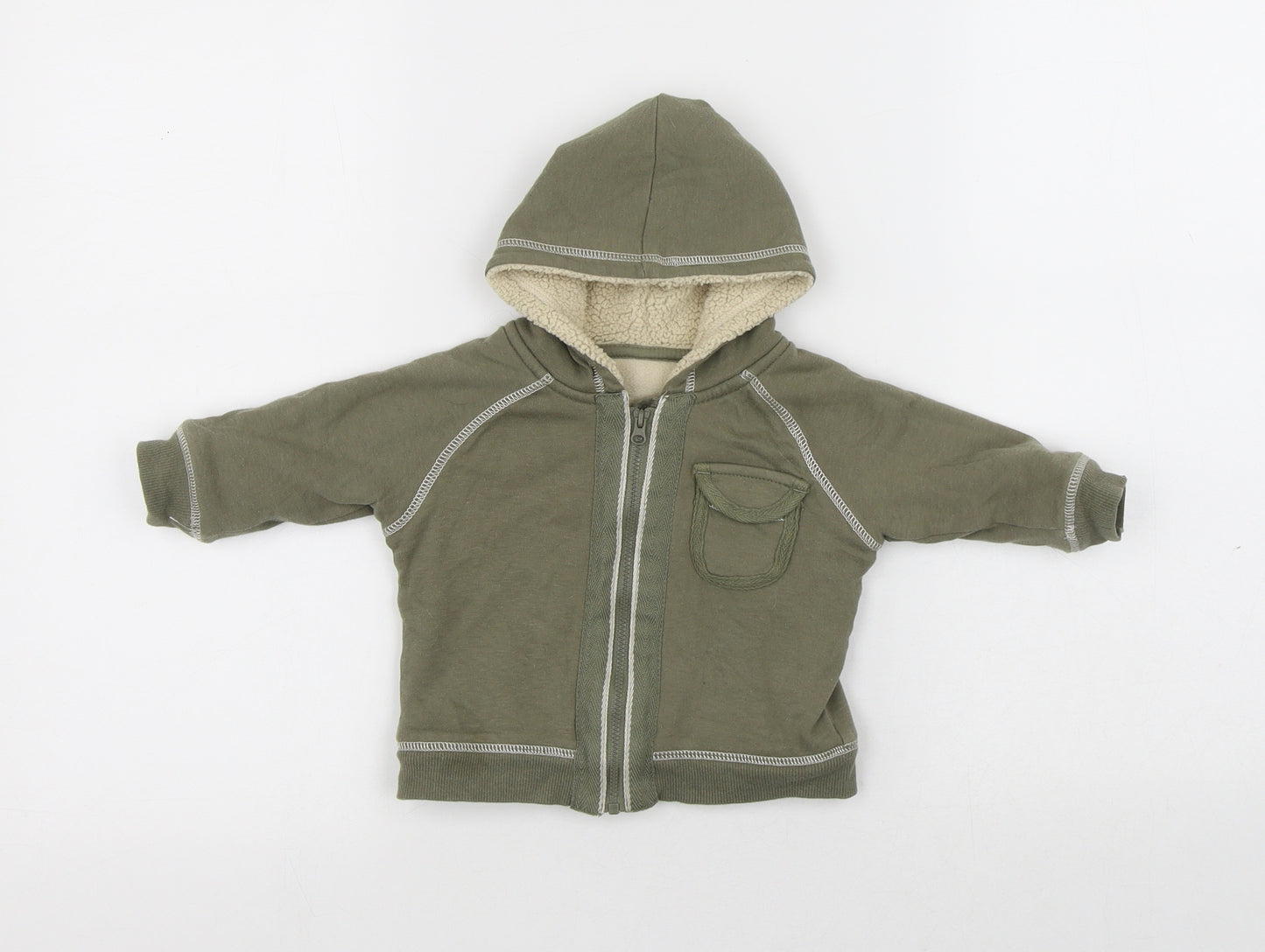 George Boys Green Jacket Size 6-9 Months Zip