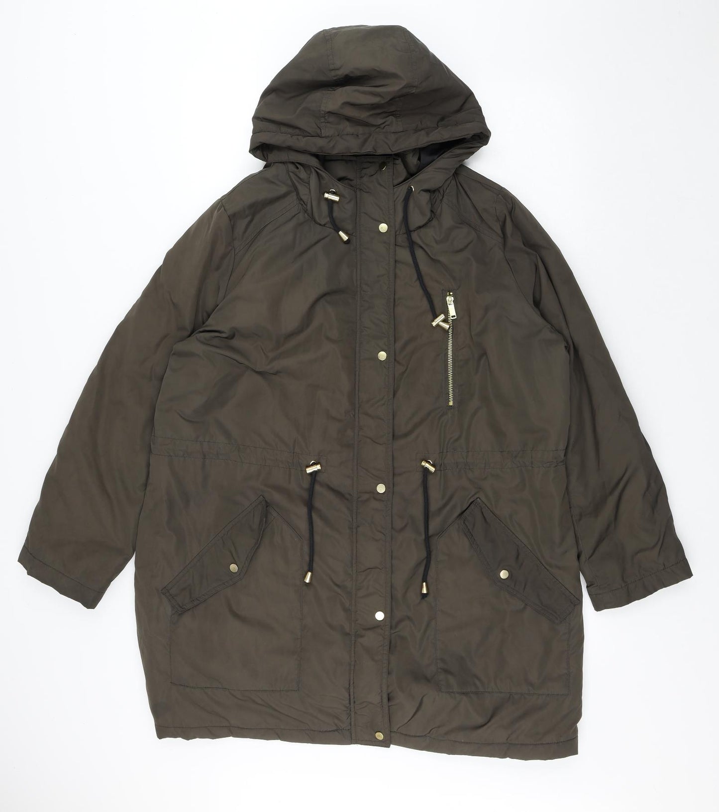 George Womens Green Jacket Coat Size 20 Zip