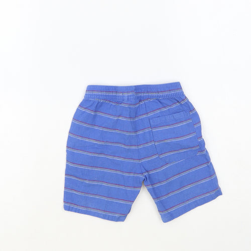 NEXT Boys Blue Striped Linen Sweat Shorts Size 2-3 Years Regular