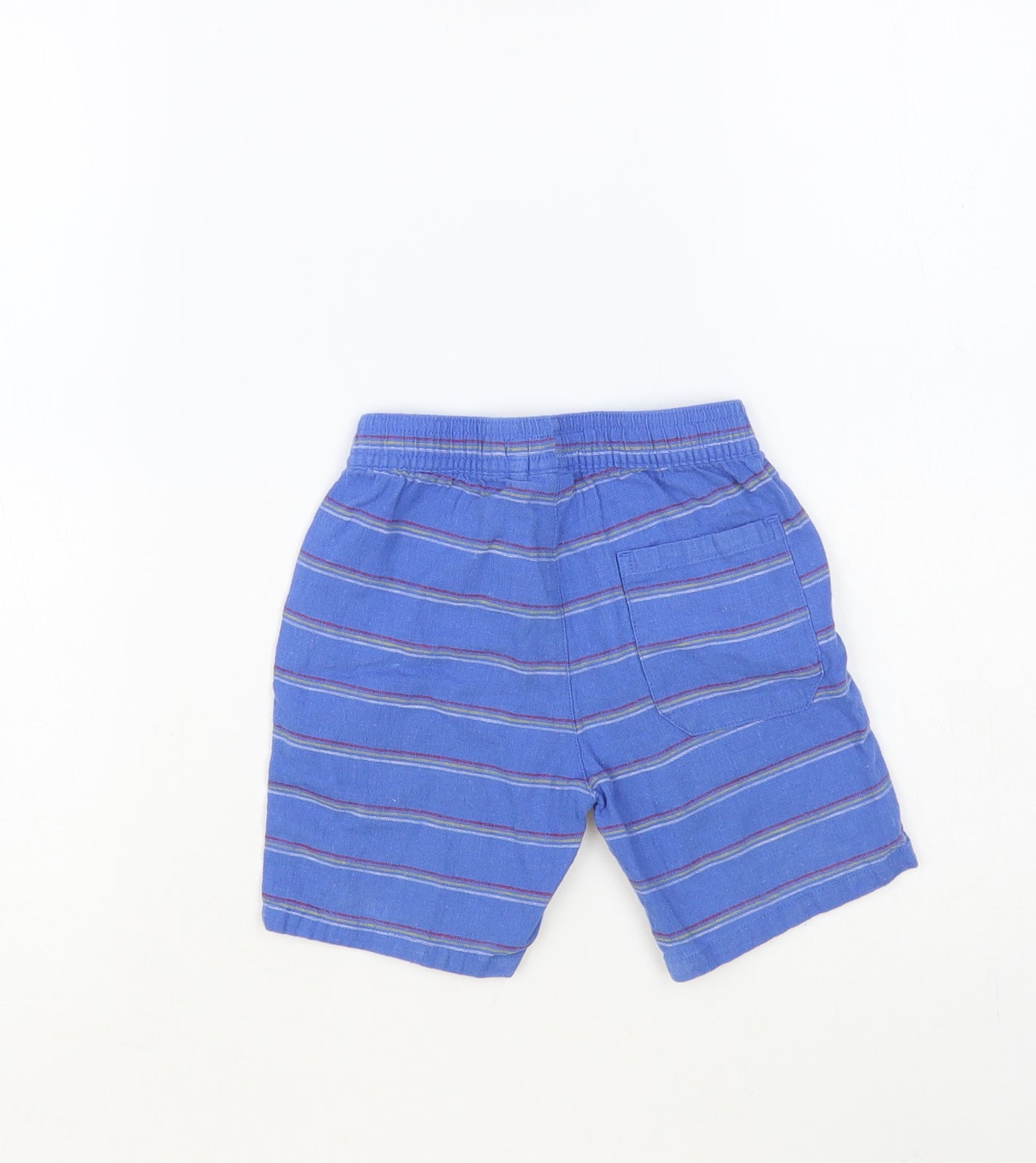 NEXT Boys Blue Striped Linen Sweat Shorts Size 2-3 Years Regular