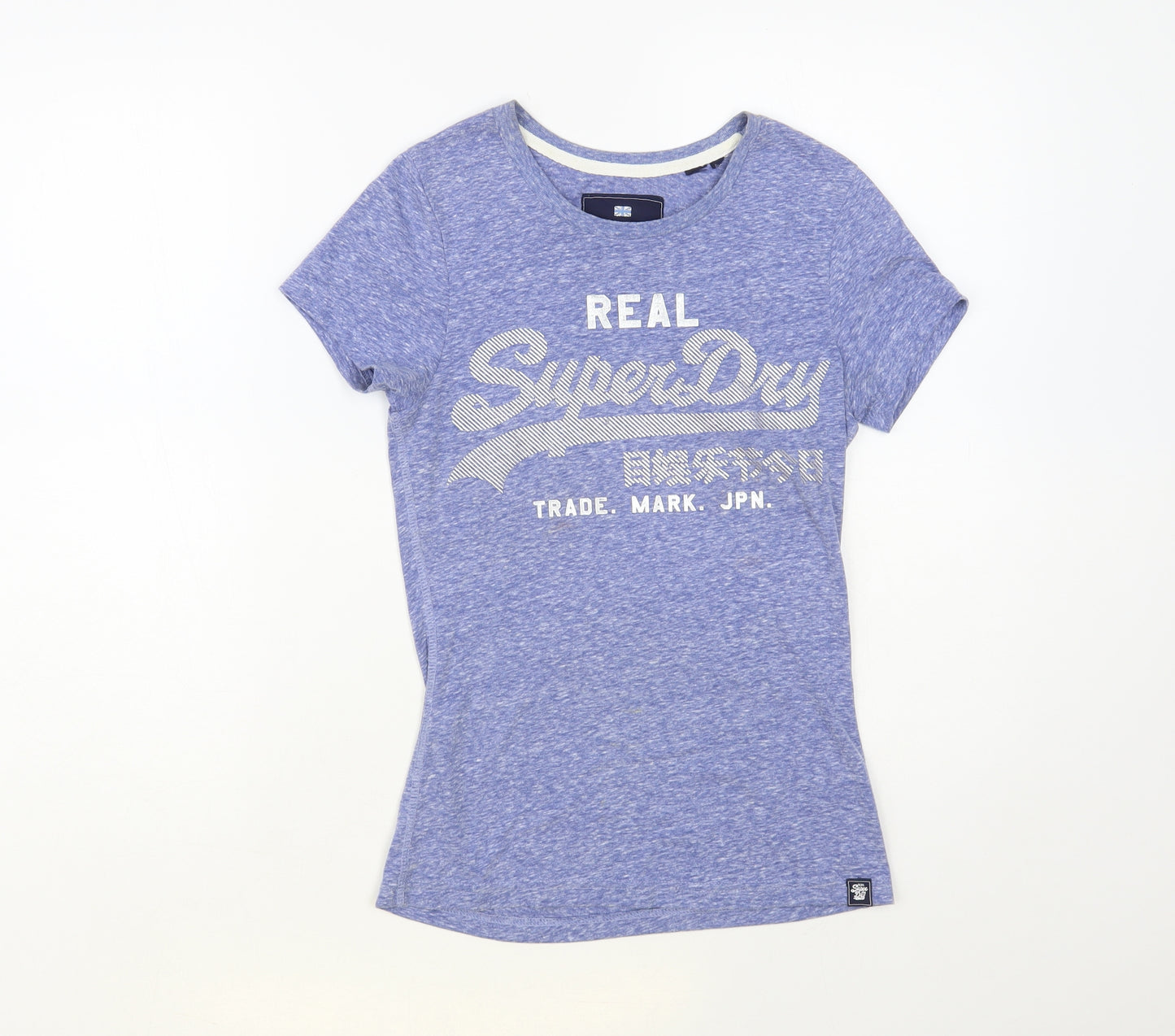 Superdry Girls Blue Cotton Pullover T-Shirt Size 13-14 Years Crew Neck Pullover