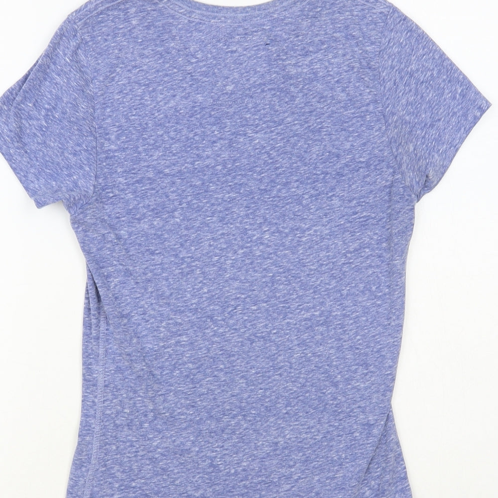 Superdry Girls Blue Cotton Pullover T-Shirt Size 13-14 Years Crew Neck Pullover