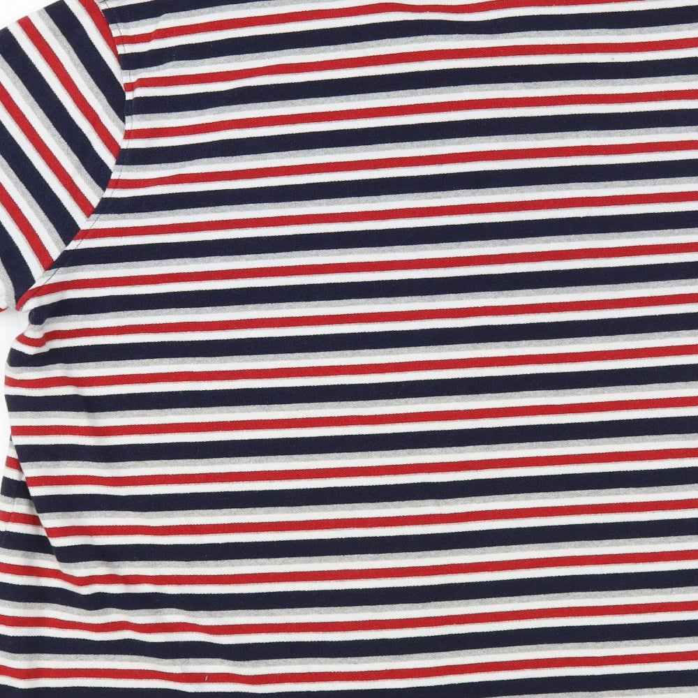PEP & Co Mens Multicoloured Striped Cotton Polo Size 2XL Collared Button