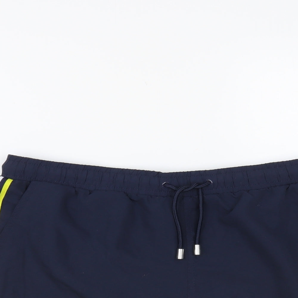 Primark Mens Blue Polyester Bermuda Shorts Size L L6 in Regular Drawstring - Swim Trunks