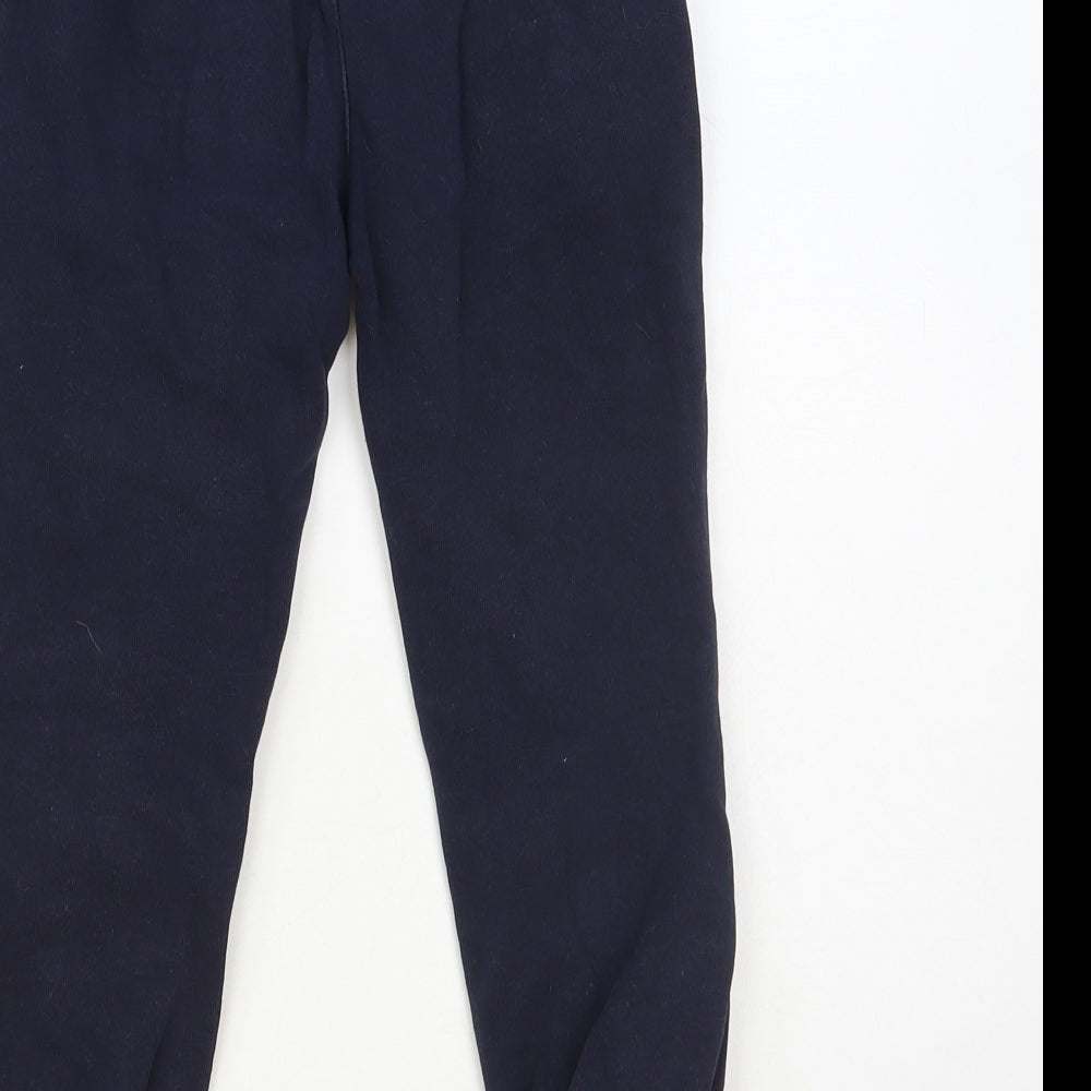 George Womens Blue Cotton Jogger Trousers Size 30 in Regular Drawstring