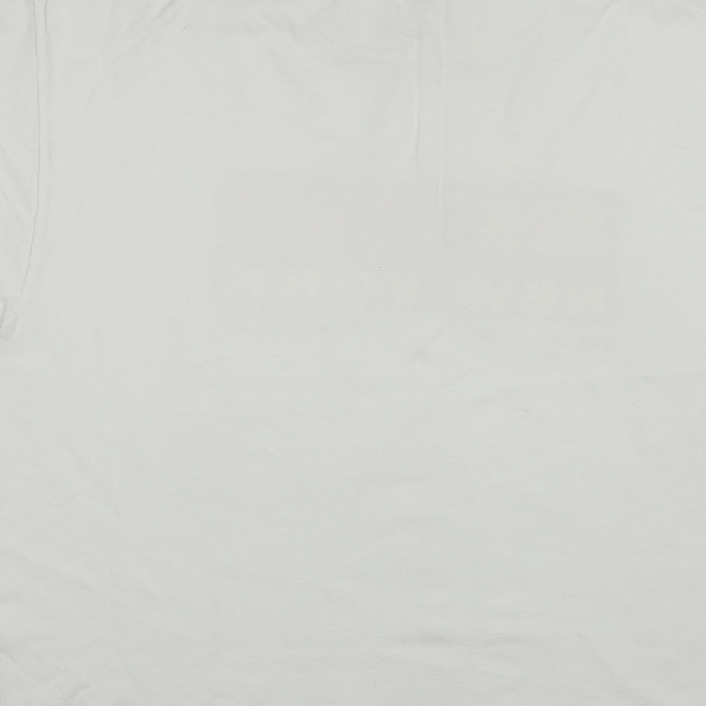 Fruit of the Loom Mens White Cotton T-Shirt Size XL Crew Neck - New York