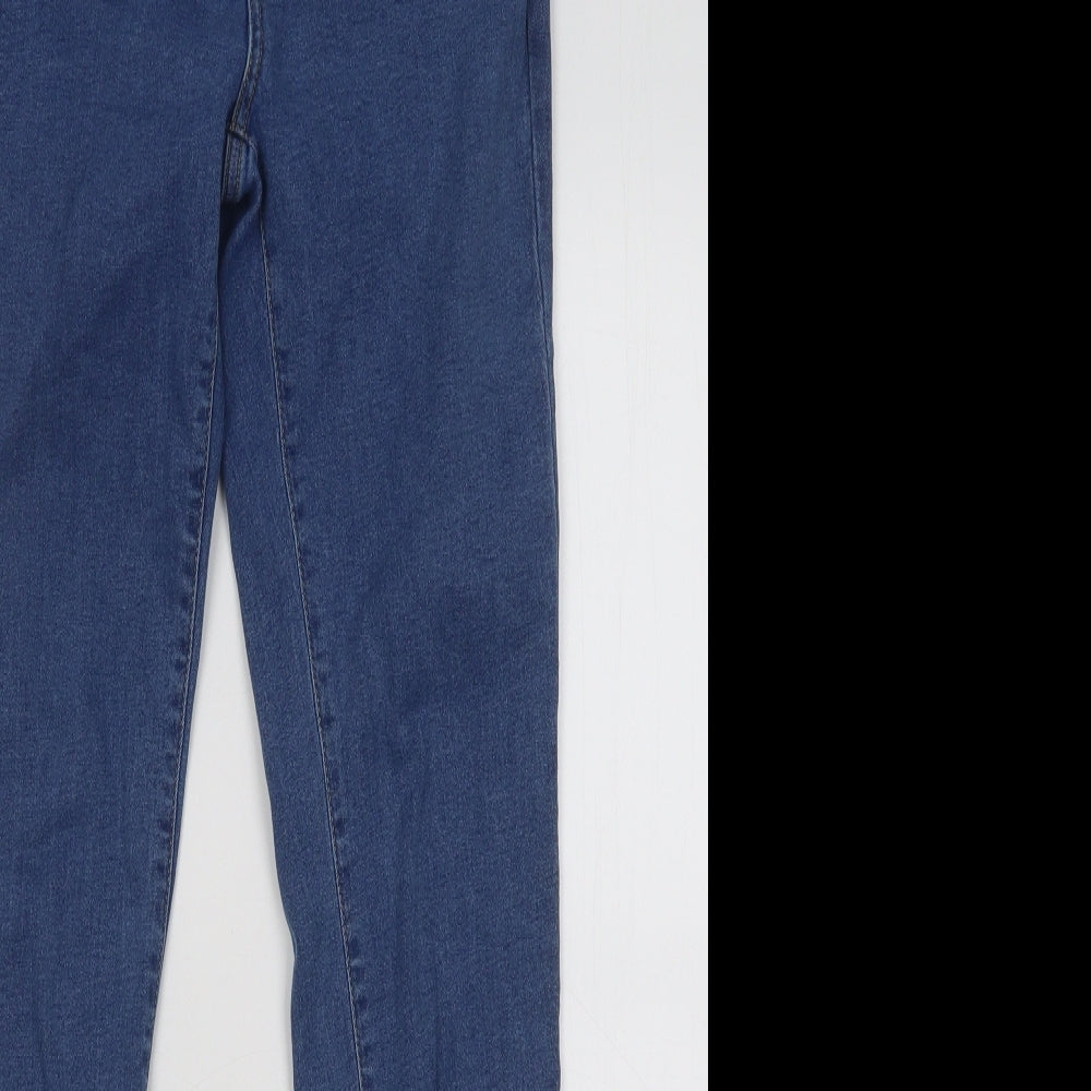 Primark Womens Blue Cotton Skinny Jeans Size 12 L29 in Regular Button