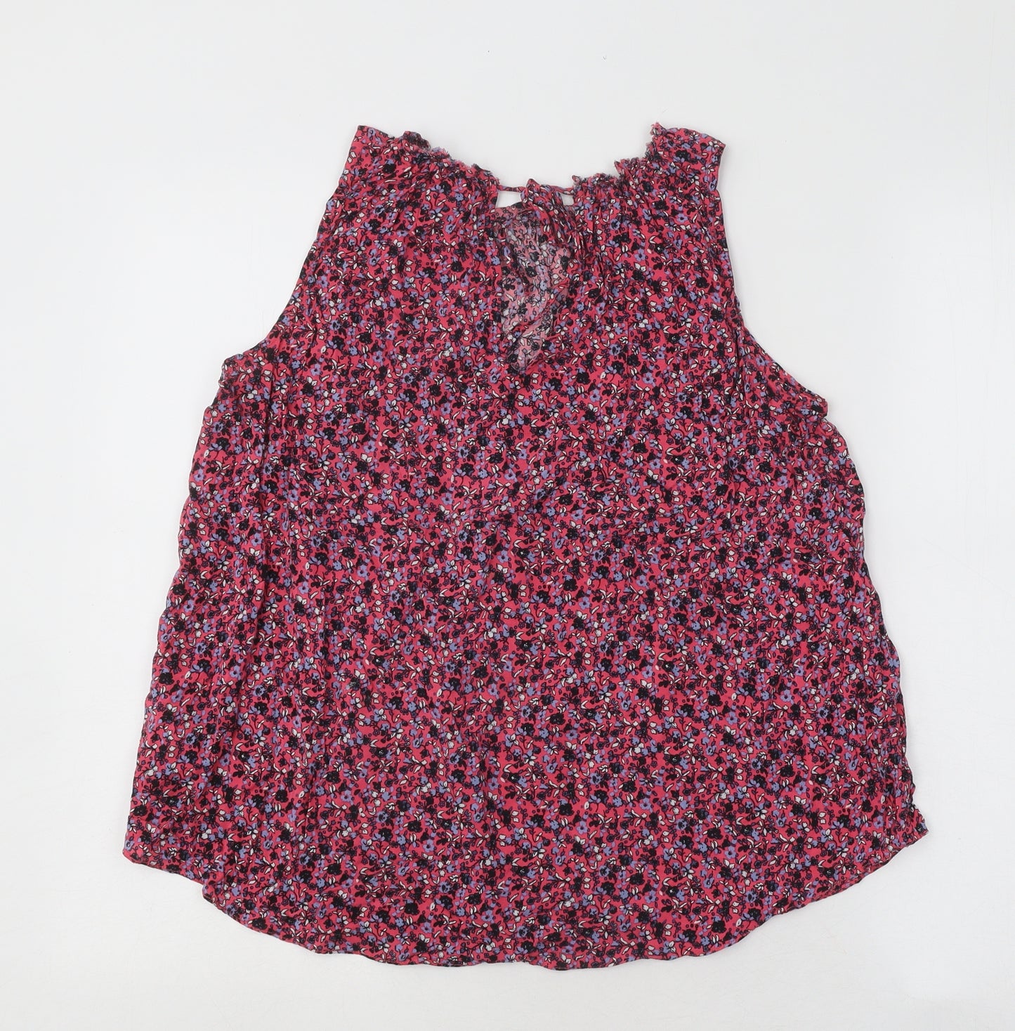 Gap Womens Multicoloured Floral Viscose Basic Blouse Size S Round Neck