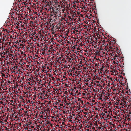 Gap Womens Multicoloured Floral Viscose Basic Blouse Size S Round Neck