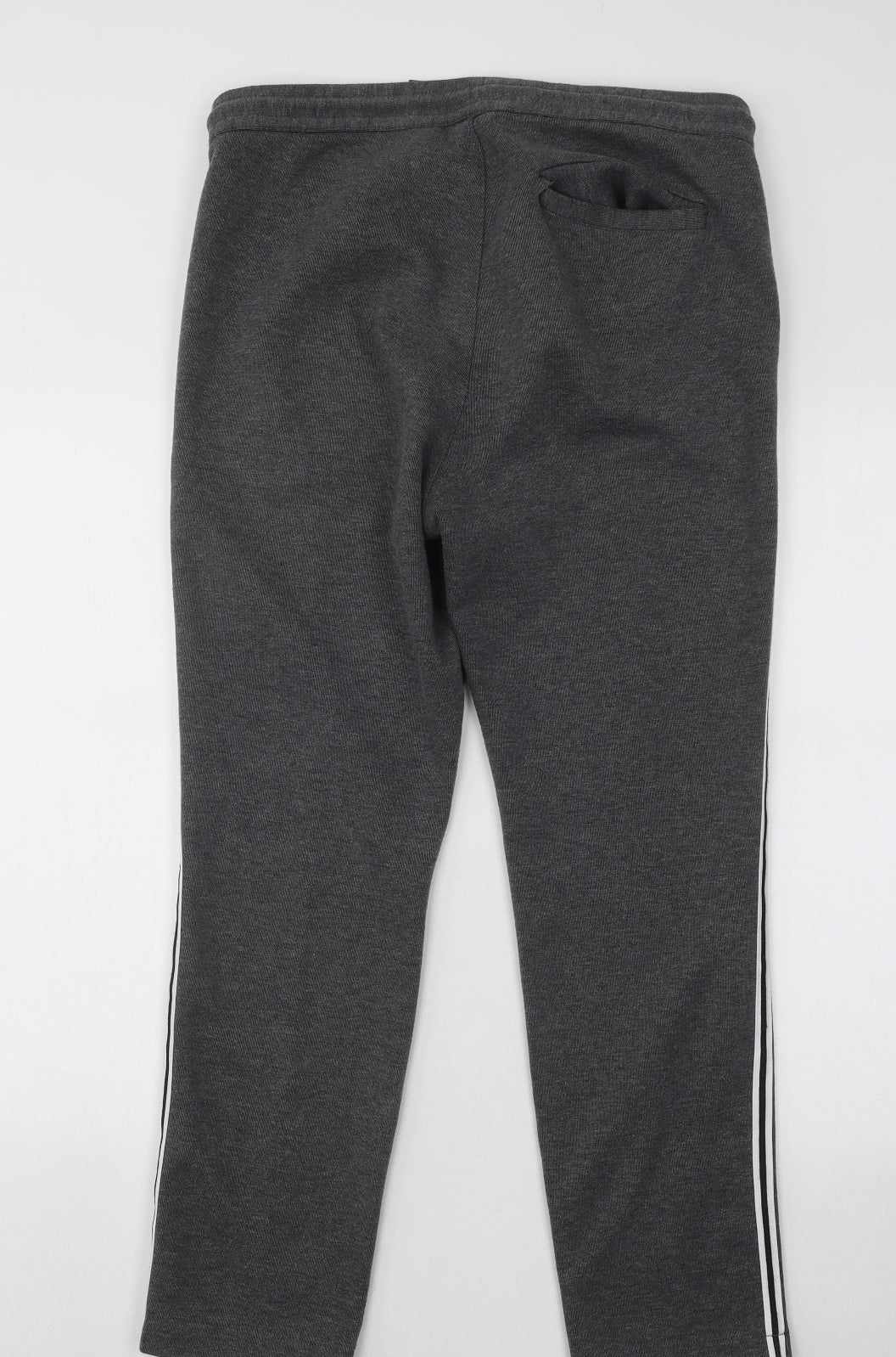 H&M Womens Grey Cotton Jogger Trousers Size M L27 in Regular Drawstring