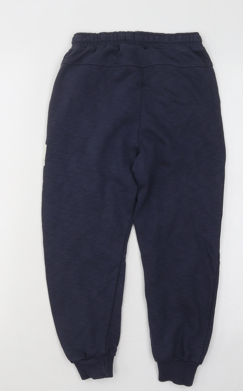 Zara Boys Blue Cotton Jogger Trousers Size 9 Months Regular Drawstring