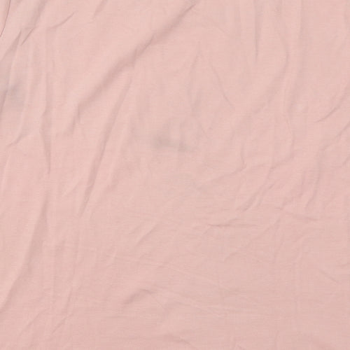 Tommy Hilfiger Womens Pink Cotton Basic T-Shirt Size XL Round Neck