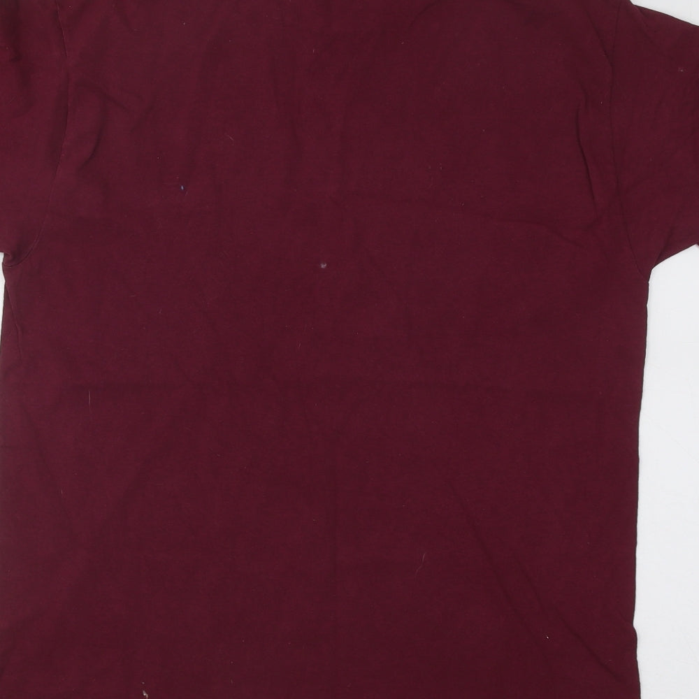 Gildan Womens Purple Cotton Basic T-Shirt Size M Round Neck - Girls Just Wanna Have Funds