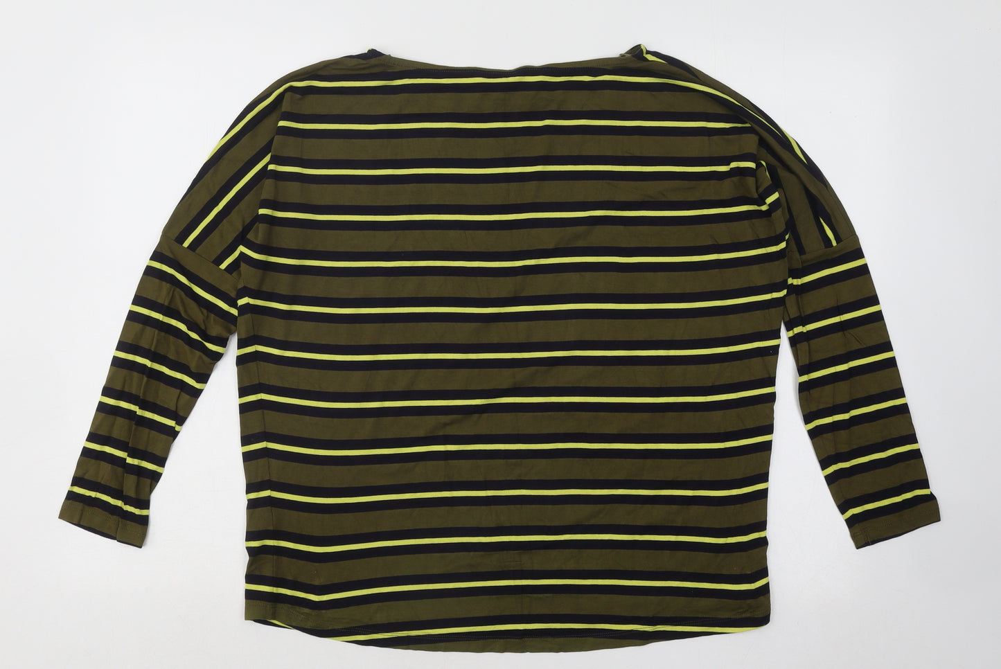 NEXT Womens Multicoloured Round Neck Striped Viscose Pullover Jumper Size 14