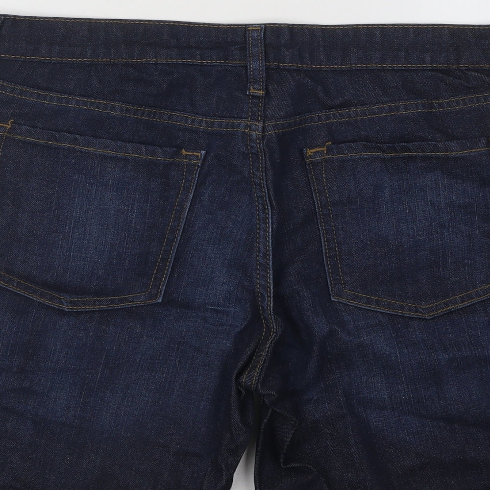 Gap Womens Blue Cotton Bermuda Shorts Size 12 Regular Button