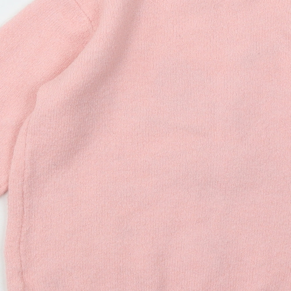 Dunnes Stores Girls Pink Round Neck Acrylic Pullover Jumper Size 9-10 Years Pullover - Ballerina