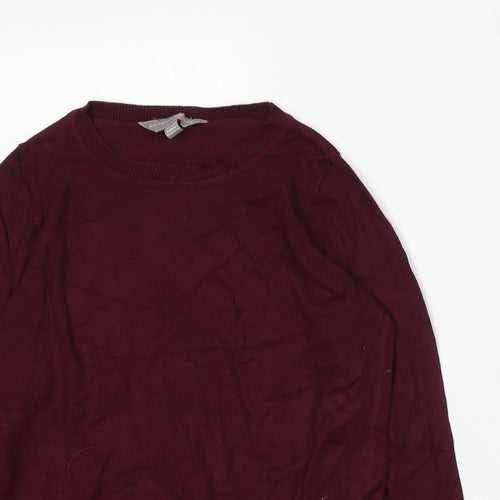 Dorothy Perkins Womens Red Round Neck Viscose Pullover Jumper Size 6