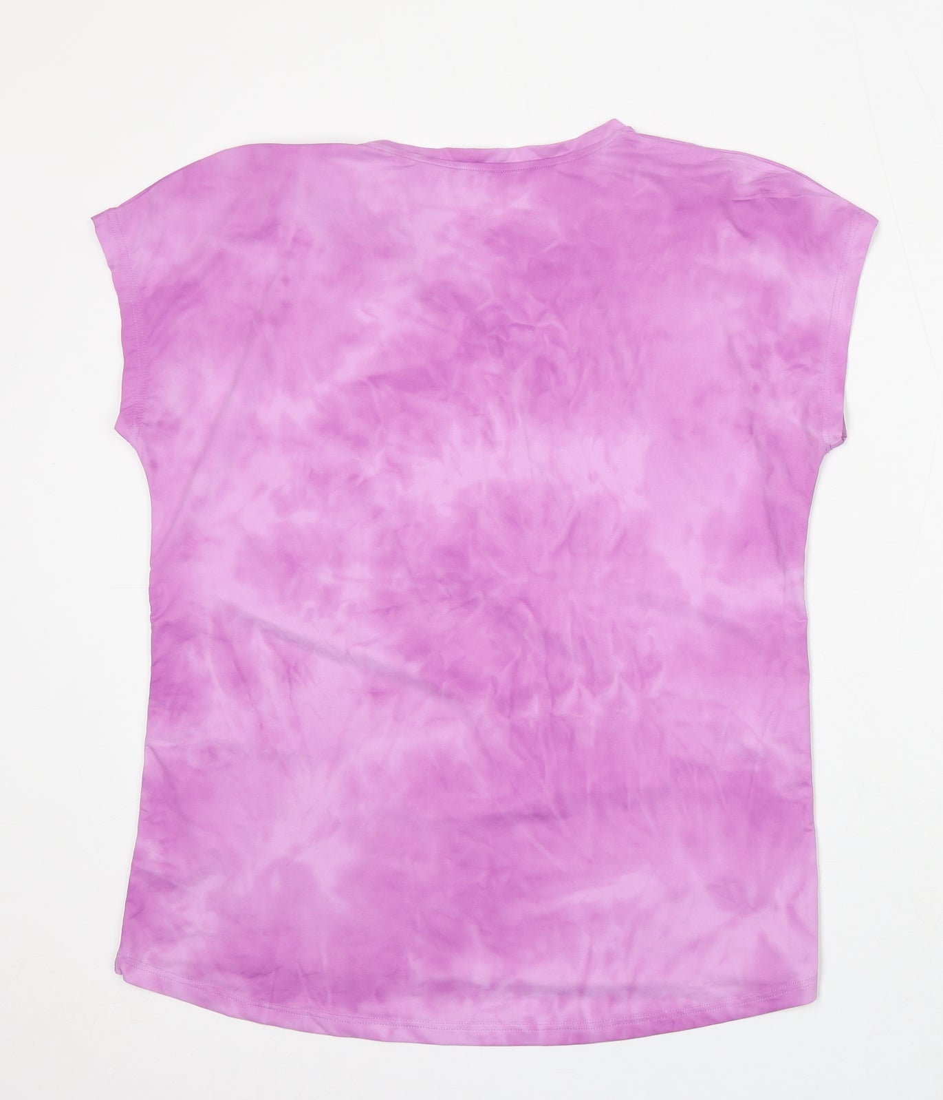 Dunnes Stores Womens Purple Polyester Basic T-Shirt Size XS Round Neck