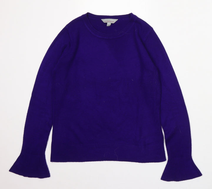 Dorothy Perkins Womens Purple Round Neck Acrylic Pullover Jumper Size 8