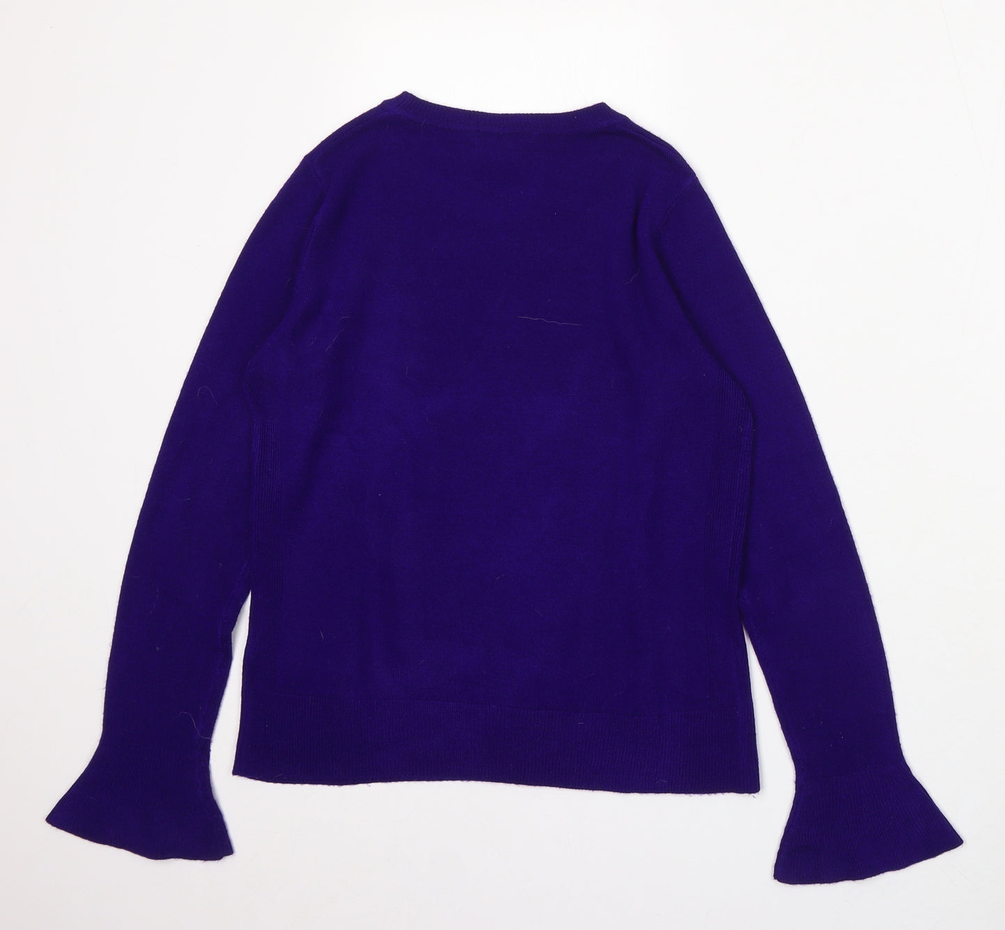 Dorothy Perkins Womens Purple Round Neck Acrylic Pullover Jumper Size 8