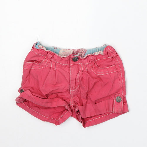 Pumpkin Patch Girls Pink Cotton Chino Shorts Size 3 Years Regular