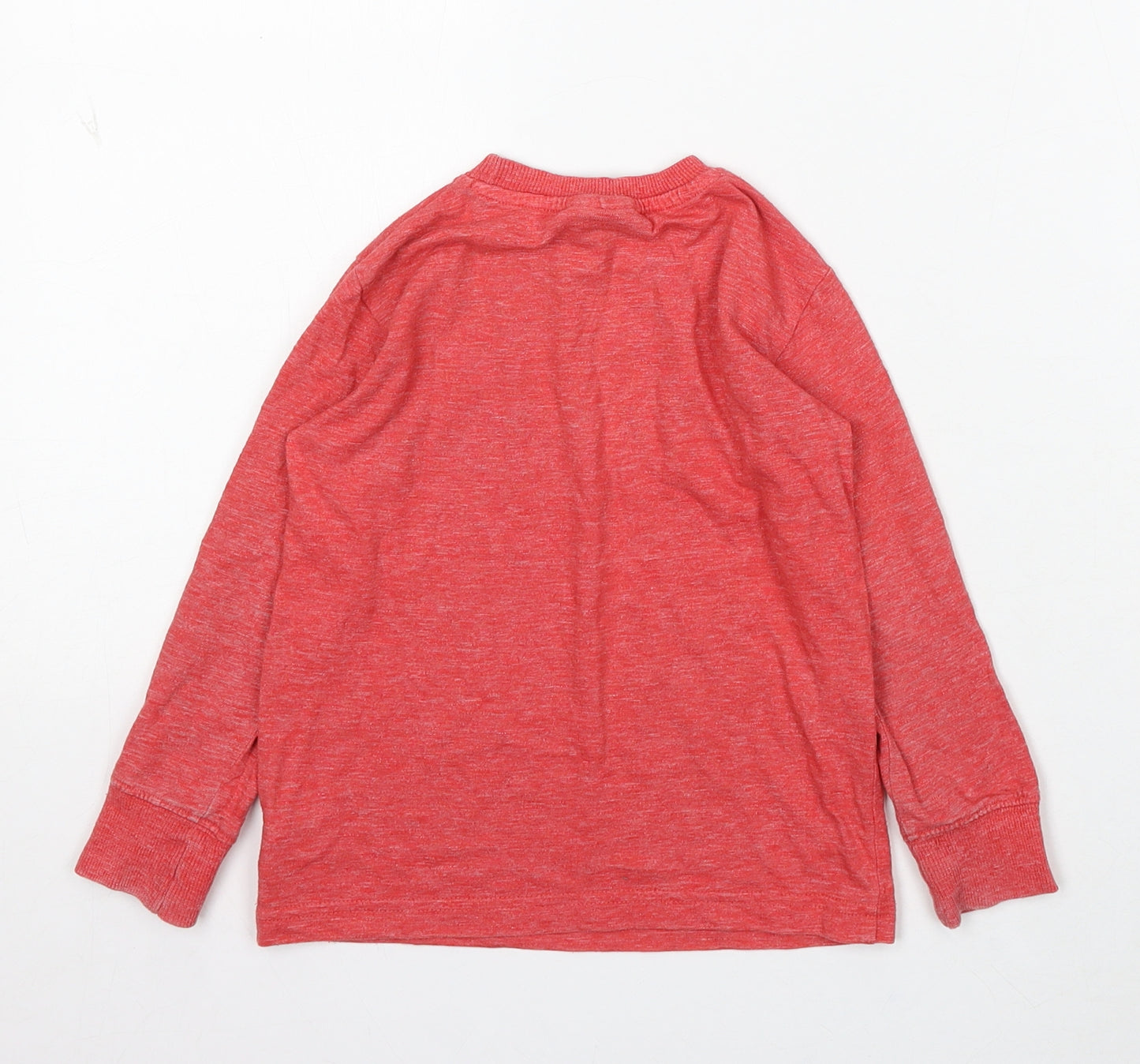 NEXT Boys Red Cotton Basic T-Shirt Size 2-3 Years Round Neck - The Flash