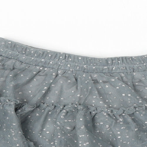 Dunnes Stores Girls Grey Geometric Polyester Skater Skirt Size 6 Years Regular
