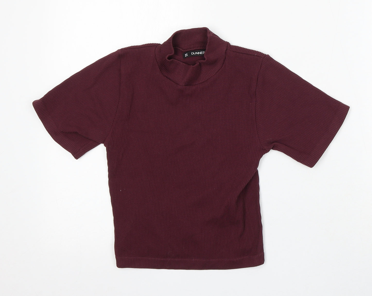 Dunnes Stores Womens Purple Mock Neck Polyester Pullover Jumper Size XS