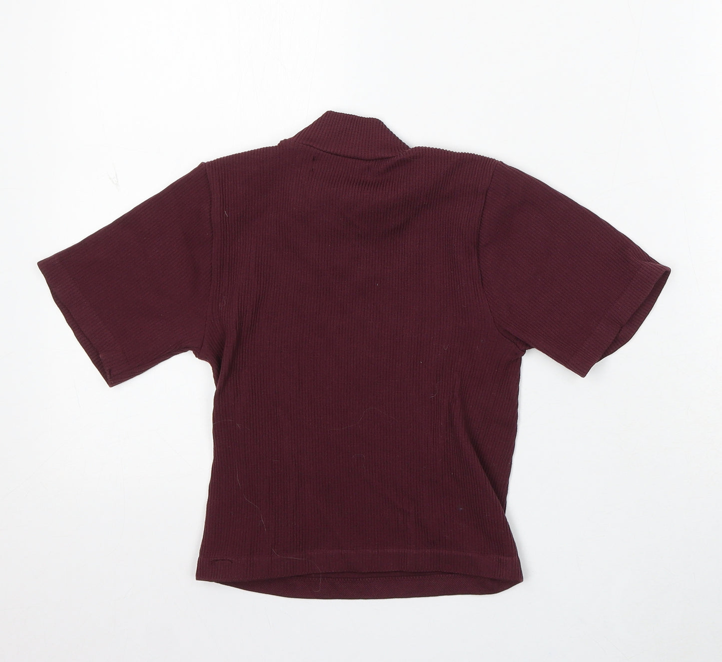 Dunnes Stores Womens Purple Mock Neck Polyester Pullover Jumper Size XS