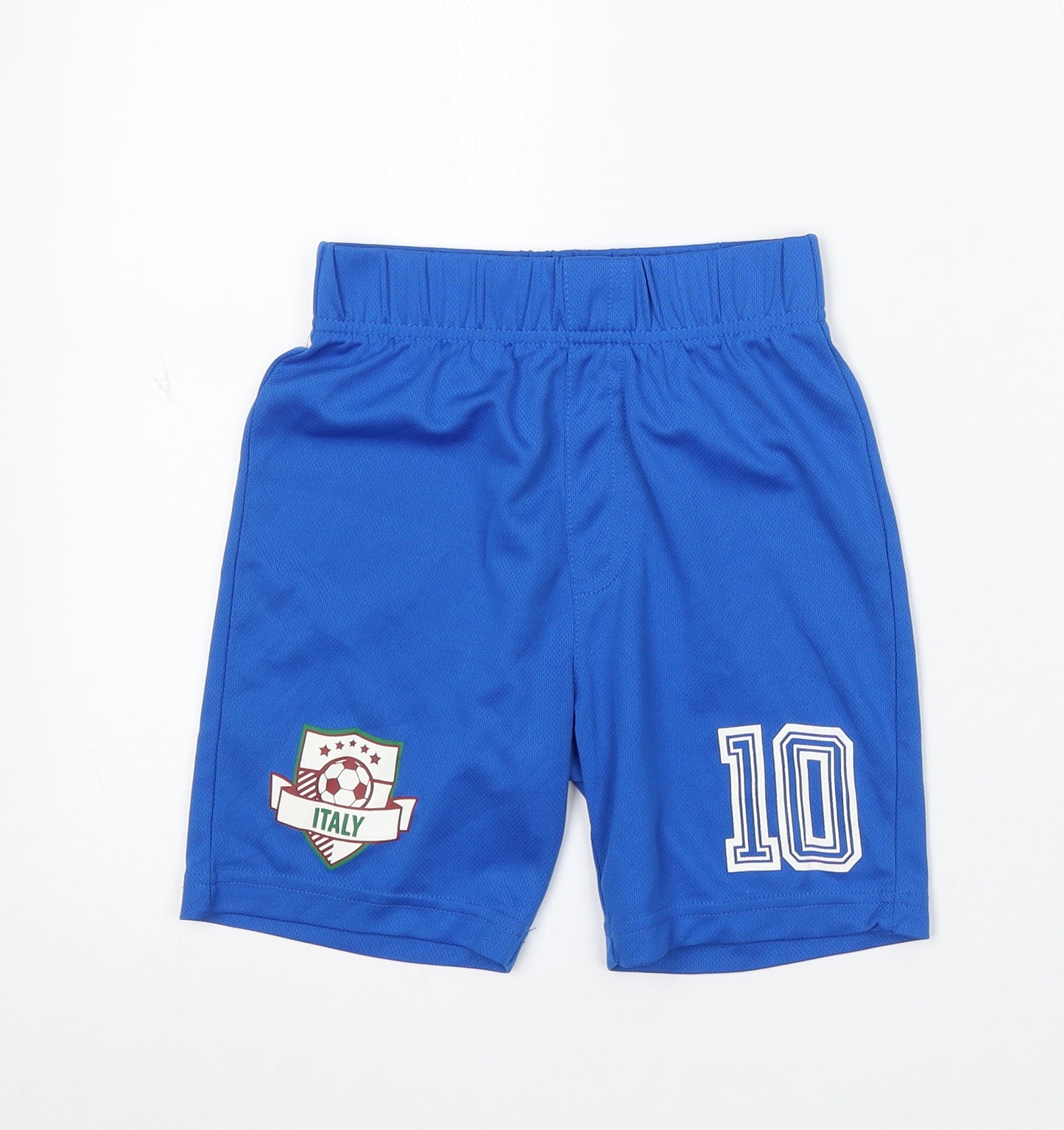 George Boys Blue Polyester Sweat Shorts Size 7-8 Years Regular - Italy Football