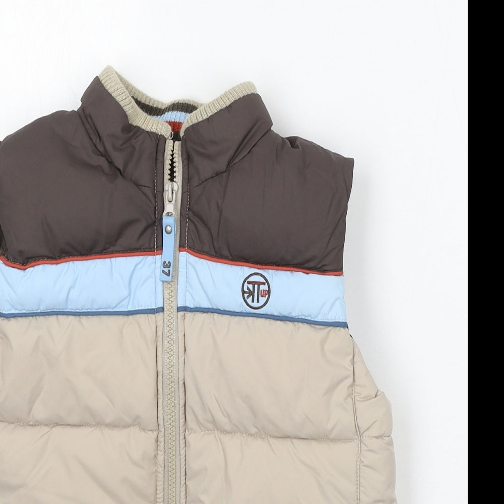 Dunnes Stores Boys Beige Gilet Jacket Size 7 Years Zip