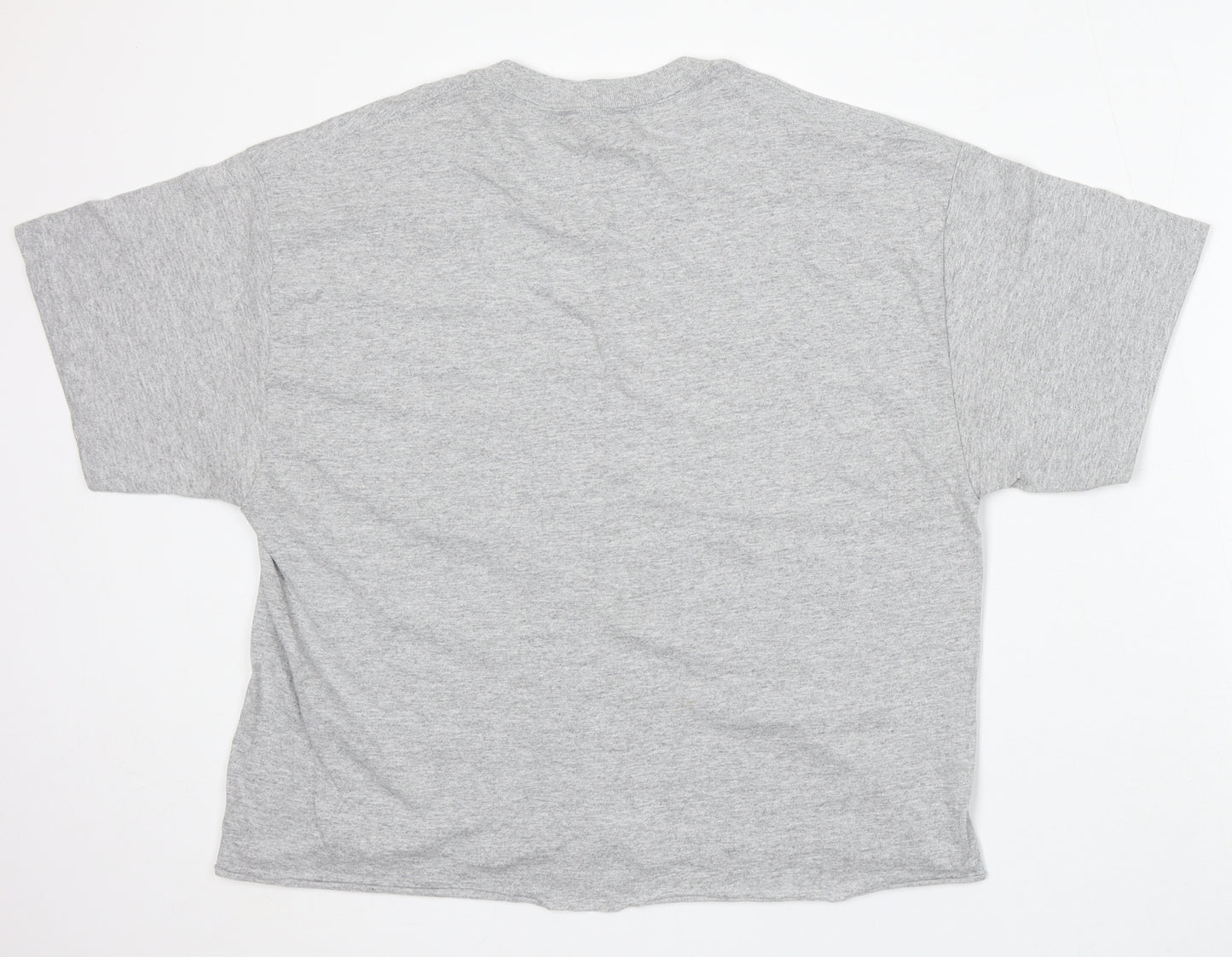 Miss Selfridge Womens Grey Cotton Basic T-Shirt Size L Round Neck - Seattle