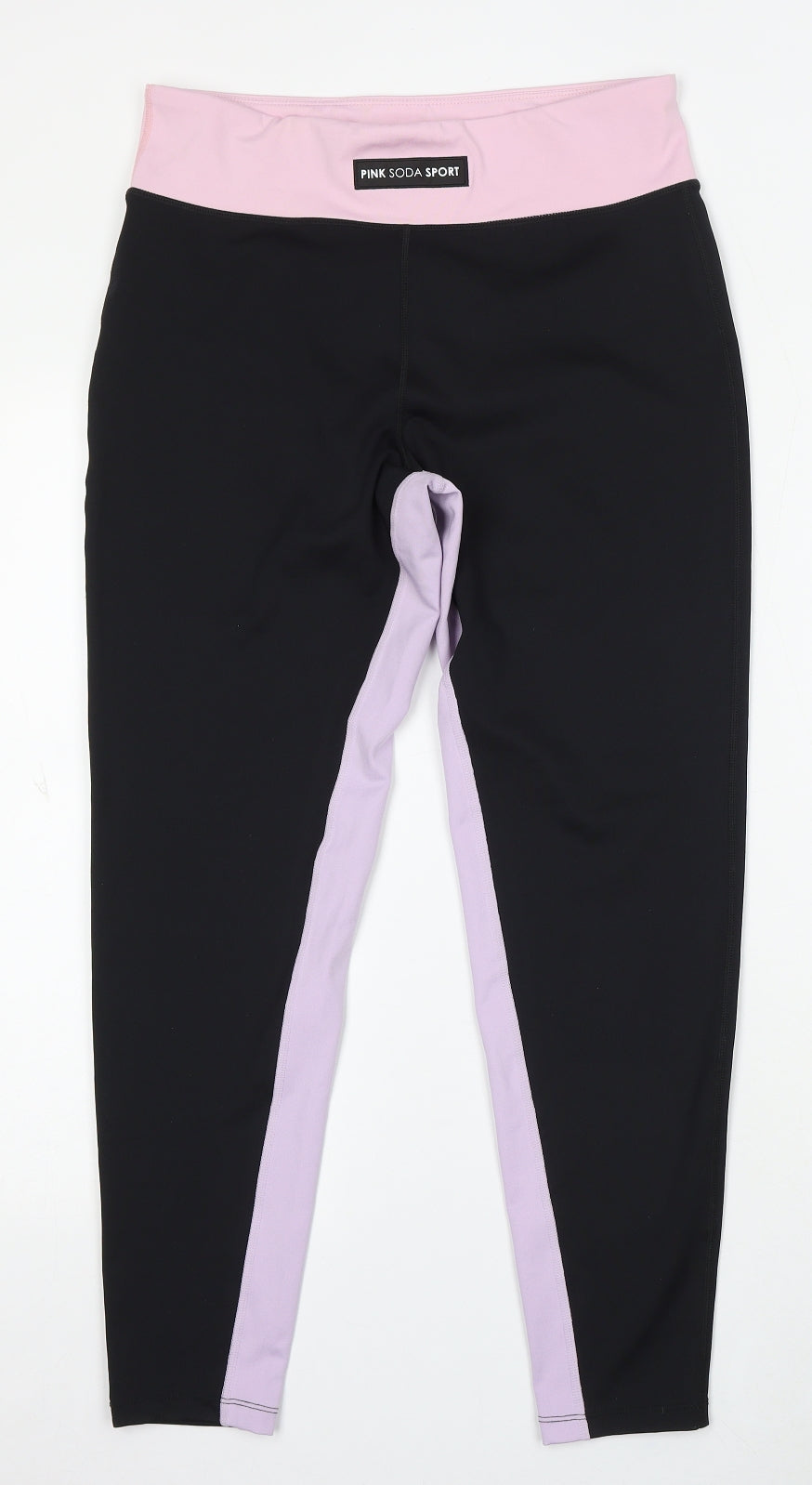 Pink Soda Womens Black Polyester Jogger Leggings Size 14 L28 in Regular Pullover