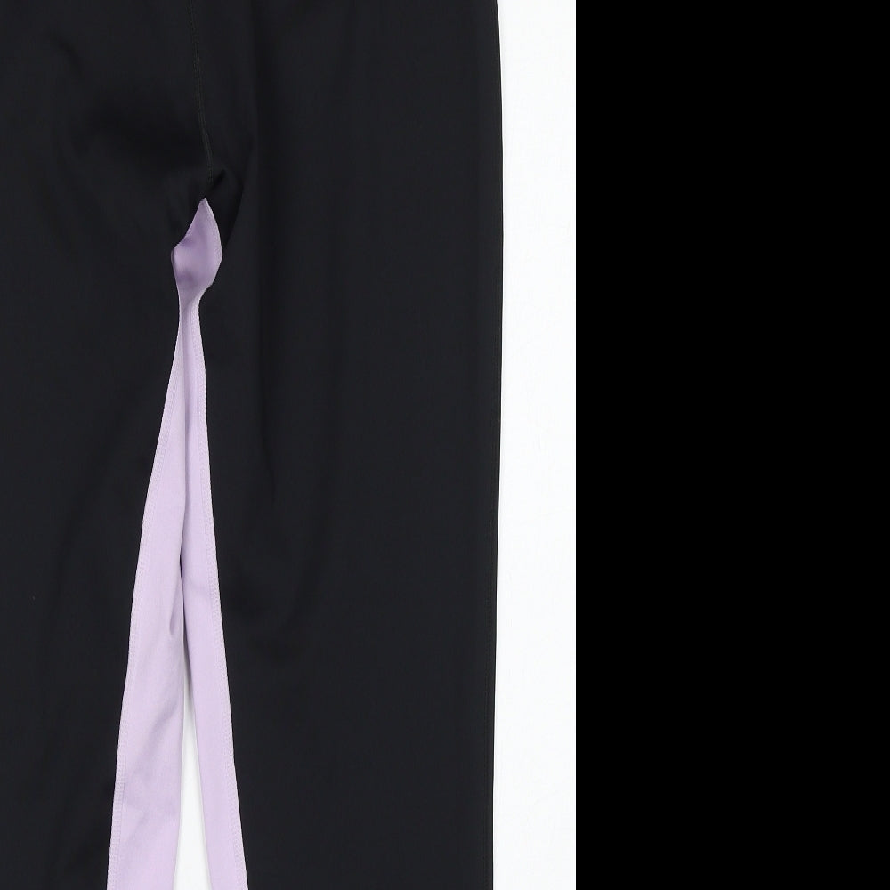 Pink Soda Womens Black Polyester Jogger Leggings Size 14 L28 in Regular Pullover